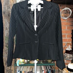 Star City Black and White Pinstripe Blazer